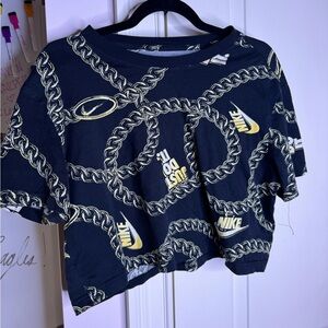 Nike Crop Top With Gold Chains